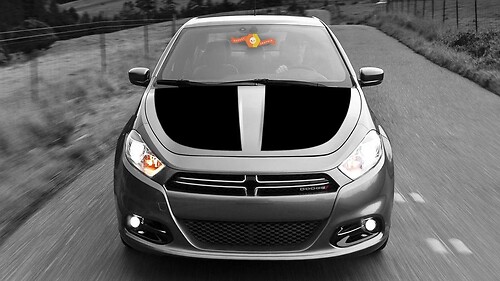 Hottes Accent rayures en vinyle pour Dodge Dart
