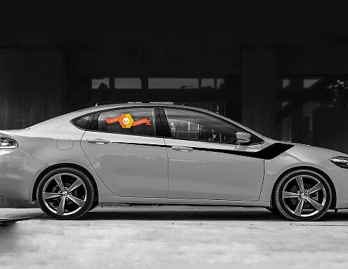 Autocollant vinyle latéral à rayures style hockey pour Dodge Dart