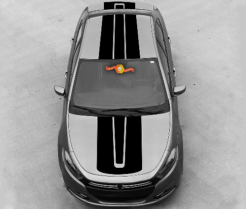 Kit de décalcomanies en vinyle avec bandes d'accentuation latérales supérieures pour Dodge Dart 2013-2020