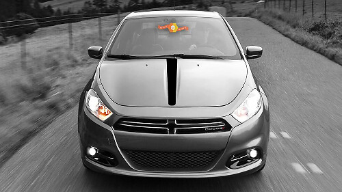 Autocollant en vinyle bande accent centrale pour capot Dodge Dart