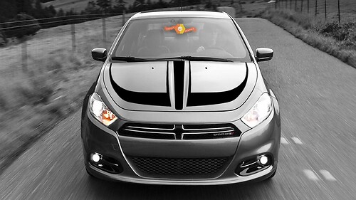 Seccules à rayures accentuées du capot pour Dodge Dart

