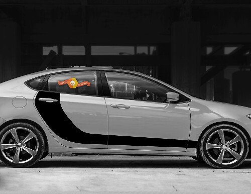 Dodge Dart 2013- 2020 Bandes de hockey latérales avec accent de porte