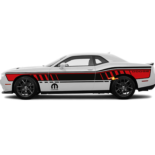 Dodge Challenger SRT Mopar Full Side Doors Stickers Stickers
