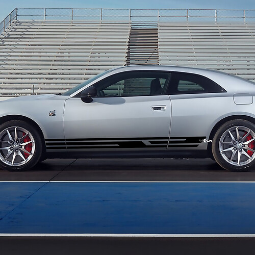 Stripes de décalcomanie du panneau latéral pour Dodge Charger Electric 2
