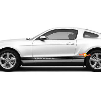 Ford Mustang Rocker Panel Texte personnalisé pour les modèles 2005 - 2024 Années Autocollants Autocollants Rayures 1
