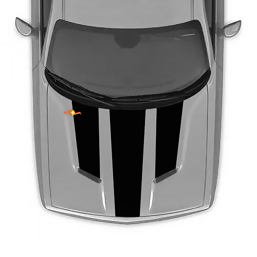 Autocollants de bandes de capot pour Dodge Challenger
