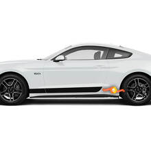 2x Bandes de bas de caisse latérales inférieures pour Ford Mustang 2015 - 2024
 2