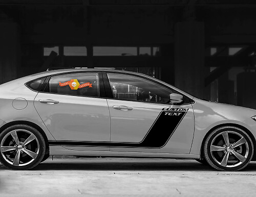 Autocollant Vinyle Bandes Sport Latérales 4 pour Dodge Dart