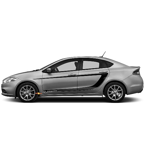 Autocollant Vinyle Décoratif Latéral C-rayures 3 pour Dodge Dart