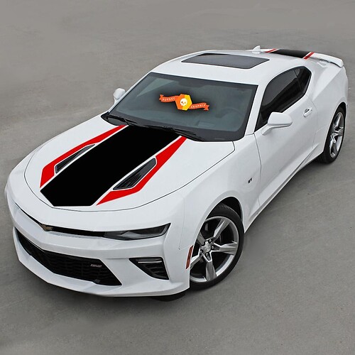Chevrolet Camaro 2016-2024 (ss) Bandes en vinyle 2 tons avant et arrière
