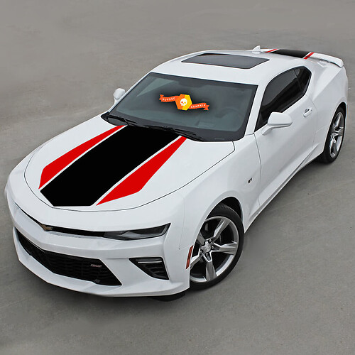 Chevrolet Camaro 2016-2020 (rs,lt) Bandes bicolores avant et arrière
