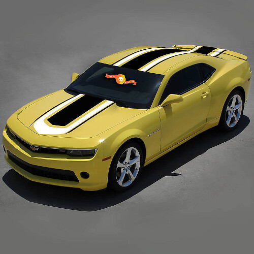 Kit de décalcomanies en vinyle avec bandes latérales complètes style Hot Wheels pour Chevrolet Camaro 2010-15