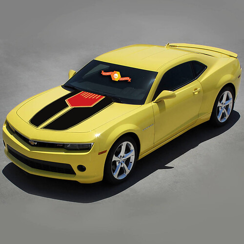 Chevrolet Camaro 2010-2015 Accent de capot bicolore 2 bandes de couleurs
