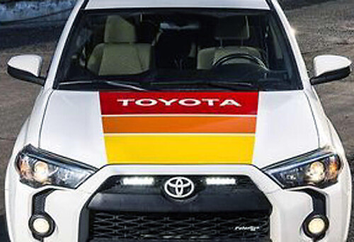 Autocollant vinyle bandes capot style rétro pour Toyota Tundra Tacoma 4Runner
