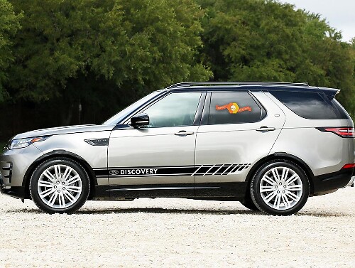 Kit d'autocollants en vinyle avec bandes latérales et logo Discovery pour Land Rover Discovery