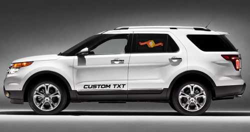 Autocollant vinyle texte personnalisé paire de bas de caisse pour Ford Explorer 2010-2018