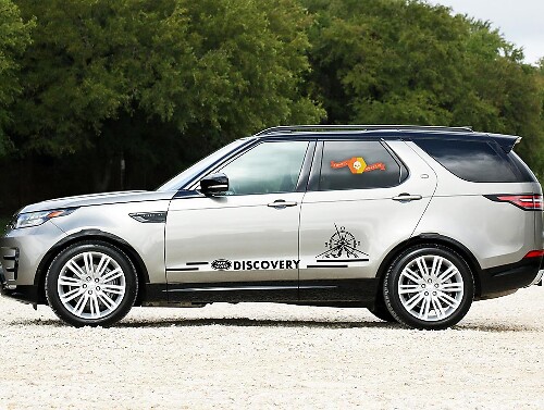 Kit d'autocollants en vinyle bandes latérales Logo Discovery Compass pour Land Rover Discovery