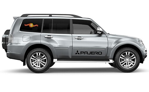 Kit de décalcomanies en vinyle logo Pajero pour porte latérale Mitsubishi Pajero IV