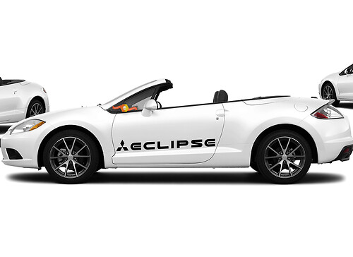Autocollant Vinyle Logo Eclipse pour Porte Latérale Mitsubishi Eclipse
