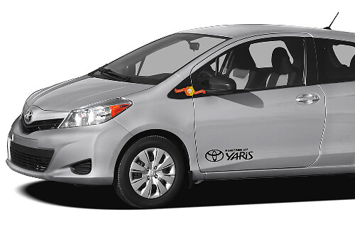 Autocollant vinyle logo Yaris pour porte latérale de Toyota Yaris
