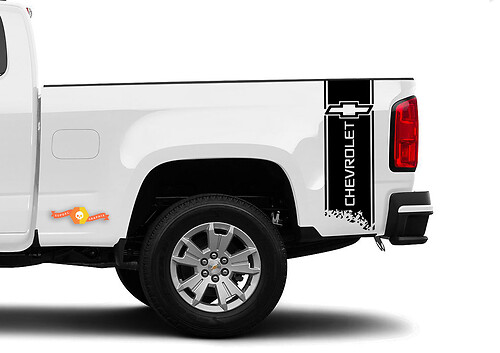 Autocollant Vinyle avec Contour de Logo Chevy et Rayures pour Partie Latérale de Chevrolet Colorado