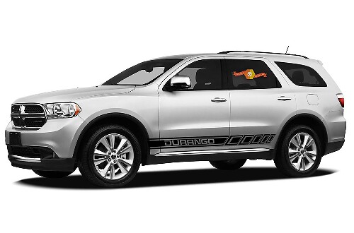 Kit d'autocollants en vinyle avec bandes latérales à contour de marque pour Dodge Durango