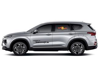 Hyundai Santa Fe 2x bandes latérales graphiques vinyle corps décalcomanies course autocollant logo
