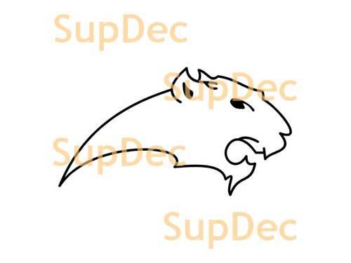 Tigre chat sauvage vinyle mur fenêtre salle de bain autocollant #1
