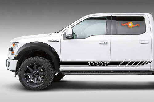 TEXT Autocollant Vinyle Bande Triple pour Bas de Caisse Ford F-150