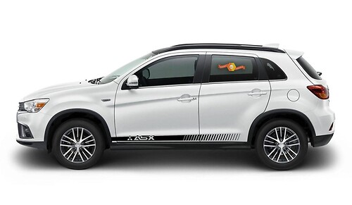 Kit de décalcomanies vinyles bandes de style racing pour bas de caisse Mitsubishi ASX