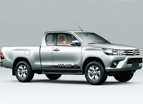 2 x TOYOTA HILUX bandes latérales en vinyle autocollant graphique de qualité supérieure
