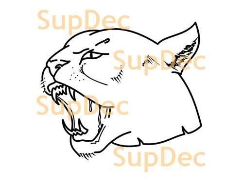 Tigre chat sauvage vinyle mur fenêtre salle de bain autocollant décalcomanie #2
