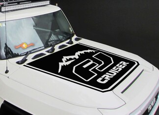 TOYOTA FJ CRUISER 1x capot bande graphiques vinyle capot autocollant autocollant de haute qualité
