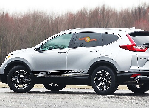 Autocollant vinyle latéral Racing Stripes & logo CR-V pour Honda CR-V