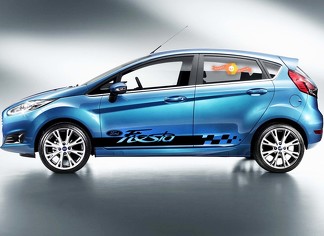 Ford Fiesta 2x bandes latérales corps décalcomanie vinyle graphique autocollant logo de haute qualité
