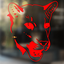 Tigre chat sauvage vinyle mur fenêtre salle de bain autocollant #3
_4