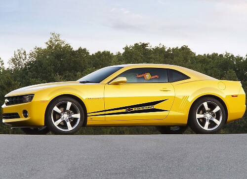 Autocollant Vinyle à Bandes Doubles Accent Pour Portière Latérale Chevrolet Camaro