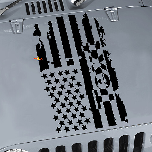 Autocollants Déco Capot Autocollant Vinyle Drapeau Américain pour Jeep Wrangler