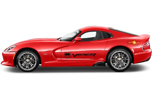 Dodge VIPER 2x bandes latérales autocollants en vinyle de qualité graphique autocollants de course logo
