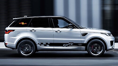 Autocollant vinyle latéral à rayures damier RR pour Land Rover Range Rover Sport