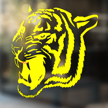 Tigre chat sauvage vinyle mur fenêtre salle de bain autocollant #5
_3