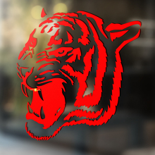 Tigre chat sauvage vinyle mur fenêtre salle de bain autocollant #5
_4