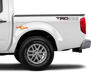 2x TRD PRO Toyota Racing Development Tacoma Tundra Bed Side Autocollant en vinyle 2 couleurs

