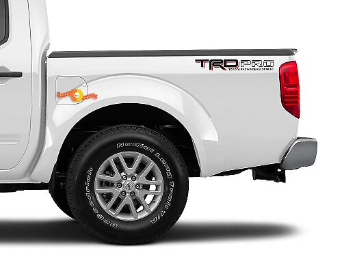 2x TRD PRO Toyota Racing Development Tacoma Tundra Bed Side Autocollant en vinyle 2 couleurs
