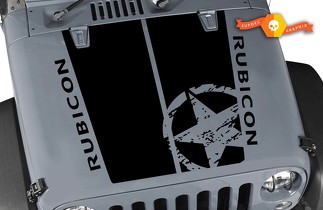 Kit pour Jeep RUBICON Wrangler capot Badge vinyle autocollant graphique 2007-2018
