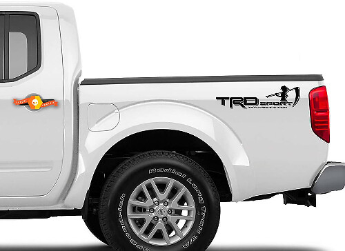 Paire d’autocollants en vinyle pour benne de camion TRD Sport pour Toyota Tacoma Tundra