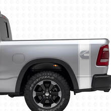 Kit d'autocollants vinyle bandes latérales arrière style C Turbo Diesel pour camions Dodge_5