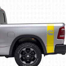 Kit d'autocollants vinyle bandes latérales arrière style C Turbo Diesel pour camions Dodge_6