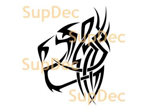 Autocollant mural en vinyle pour fenêtre de salle de bain Tiger wild cat #7
