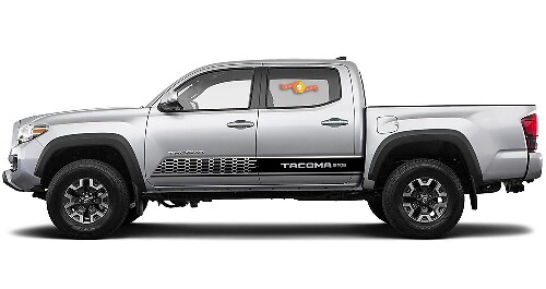 2X Toyota Tacoma 2016-2018 côté jupe vinyle décalcomanies graphique rallye autocollant kit
